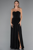 Long Black Chiffon Prom Gown ABU5223