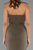 Long Olive Drab Evening Dress ABU5227