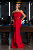 Long Red Evening Dress ABU5227