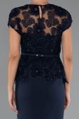 Midi Navy Blue Dantelle Party Dress ABK2427