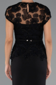 Midi Black Dantelle Party Dress ABK2427