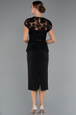Midi Black Dantelle Party Dress ABK2427