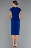 Midi Sax Blue Cocktail Dress ABK2428
