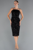 Midi Black Cocktail Dress ABK2429
