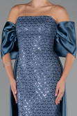 Long Indigo Beaded Evening Dress ABU5234