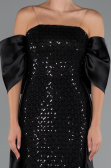 Long Black Beaded Evening Dress ABU5234