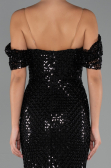 Long Black Beaded Evening Dress ABU5239