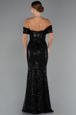 Long Black Beaded Evening Dress ABU5239