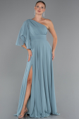 Long Turquoise Chiffon Prom Gown ABU5259
