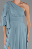 Long Turquoise Chiffon Prom Gown ABU5259
