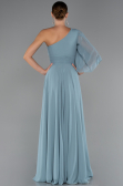 Long Turquoise Chiffon Prom Gown ABU5259