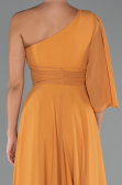 Long Orange Chiffon Prom Gown ABU5259