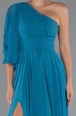 Long Oil Green Chiffon Prom Gown ABU5259