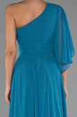 Long Oil Green Chiffon Prom Gown ABU5259