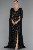 Long Black Beaded Evening Dress ABU5248