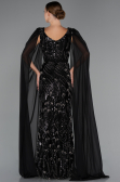 Long Black Beaded Evening Dress ABU5248