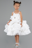 Short White Girl Dress ABK2433