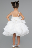 Short White Girl Dress ABK2433