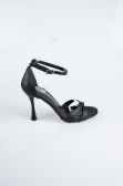 Black Leather Evening Shoe ABD1156