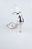 Silver Patent Leather Evening Shoe ABR1156