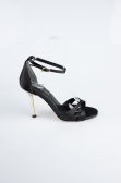 Black Satin Evening Shoe ABS1155