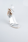 Silver Satin Evening Shoe ABS1157