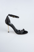 Black Satin Evening Shoe ABS1157
