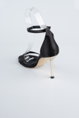 Black Satin Evening Shoe ABS1157