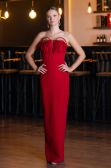 Long Red Evening Gown ABU5235