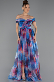 Long Sax Blue Evening Dress ABU5262