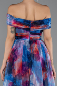 Long Sax Blue Evening Dress ABU5262