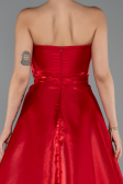 Long Red Satin Evening Dress ABU5264
