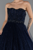 Long Navy Blue Evening Dress ABU5265