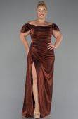 Long Copper Plus Size Evening Dress ABU2658