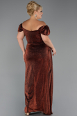 Long Copper Plus Size Evening Dress ABU2658