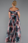Long Onion Skin Plus Size Evening Gown ABU5263