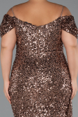 Long Copper Plus Size Evening Gown ABU5232