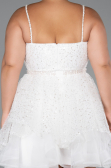 Short White Formal Plus Size Dress ABK2436