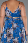 Long Blue Plus Size Evening Gown ABU5266