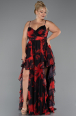 Long Red Plus Size Prom Dress ABU5267
