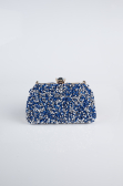 Sax Blue Suede Night Bag SH849