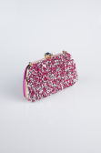 Fuchsia Satin Night Bag SH849