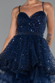 Short Navy Blue Party Dress ABK2435