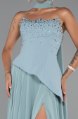 Long Turquoise Chiffon Evening Dress ABU5280