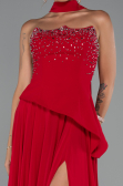 Long Red Chiffon Evening Dress ABU5280