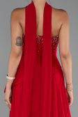 Long Red Chiffon Evening Dress ABU5280
