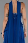 Long Sax Blue Chiffon Evening Dress ABU5280