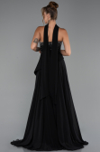 Long Black Chiffon Evening Dress ABU5280