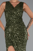 Long Olive Drab Evening Dress ABU5281