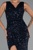 Long Navy Blue Evening Dress ABU5281